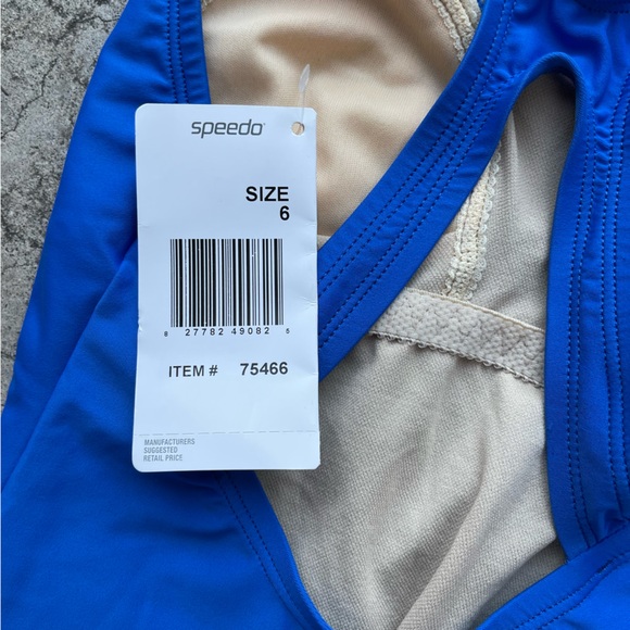 Speedo Moderate Ultraback PowerFLEX swimsuit size 6 new with tags swim pool - Picture 6 of 8